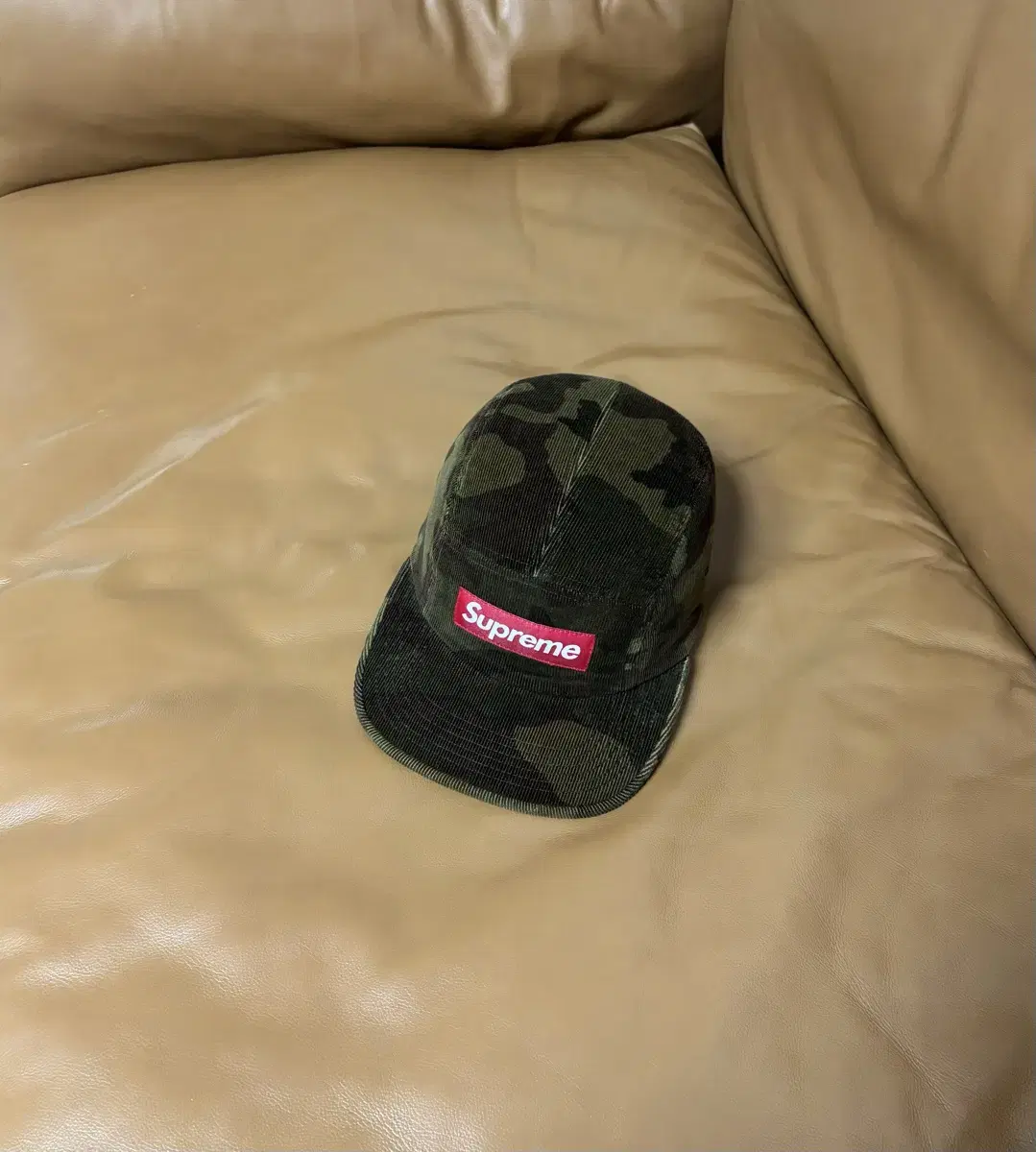 Supreme 슈프림 카모 캠프캡 모자 (Corduroy Camo)