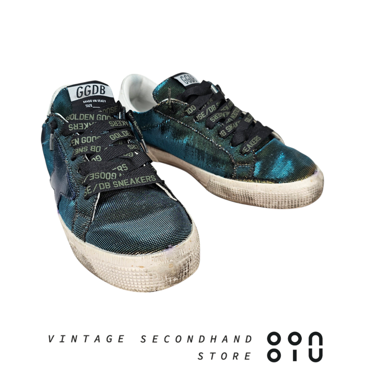 [230] GOLDEN GOOSE 골든구스 메탈릭 블루 스니커즈