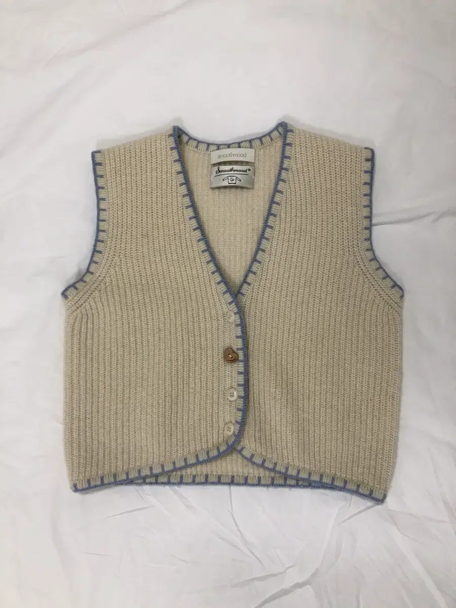 [스무스무드] biscotti knit vest cream