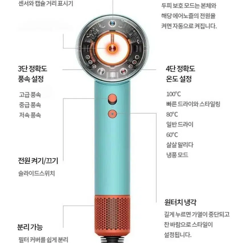 다이슨 슈퍼소닉 뉴럴 반카블루 직구 팝니다