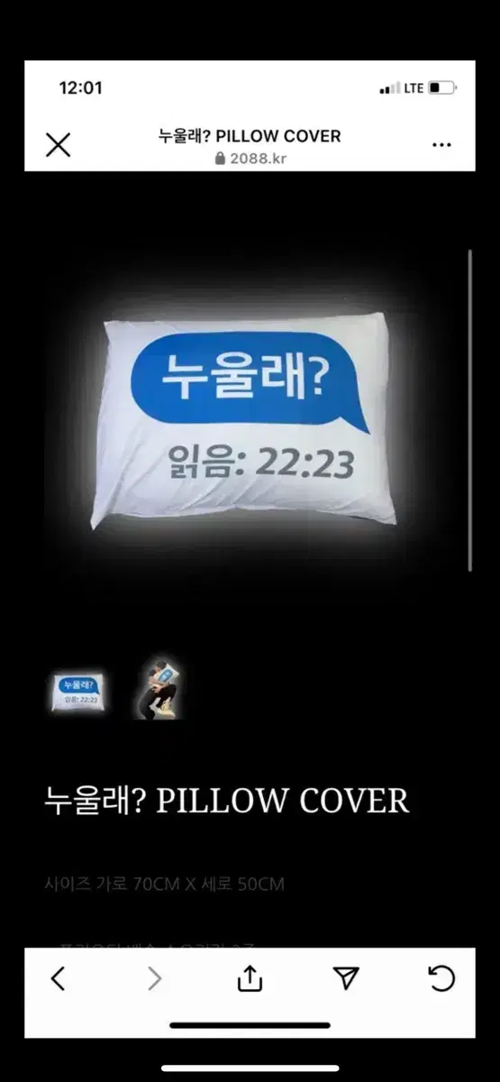 류정란 누울래 베개 커버