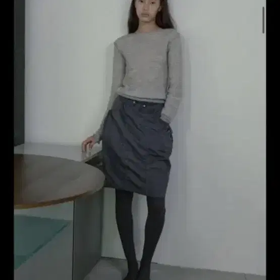 타입서비스 Shining Pocket Skirt [Charcoal]