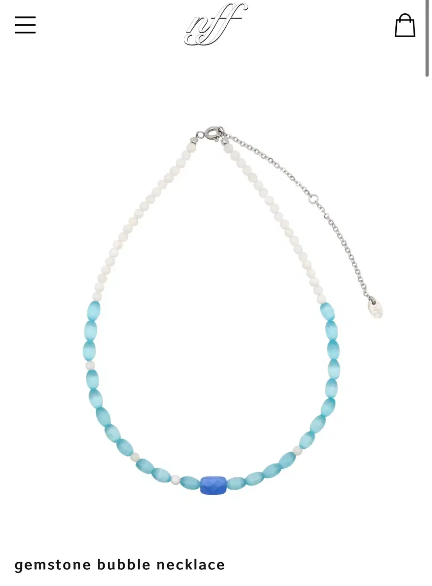 Nff 엔프프 목걸이 gemstone bubble necklace