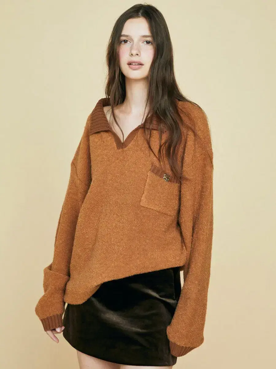 Glowny boyfriend sweater-brown