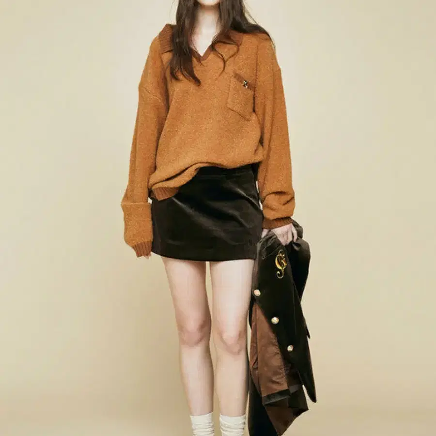 Glowny boyfriend sweater-brown