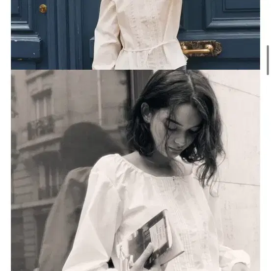 르에 lea RIS PINTUCK BLOUSE / IVORY