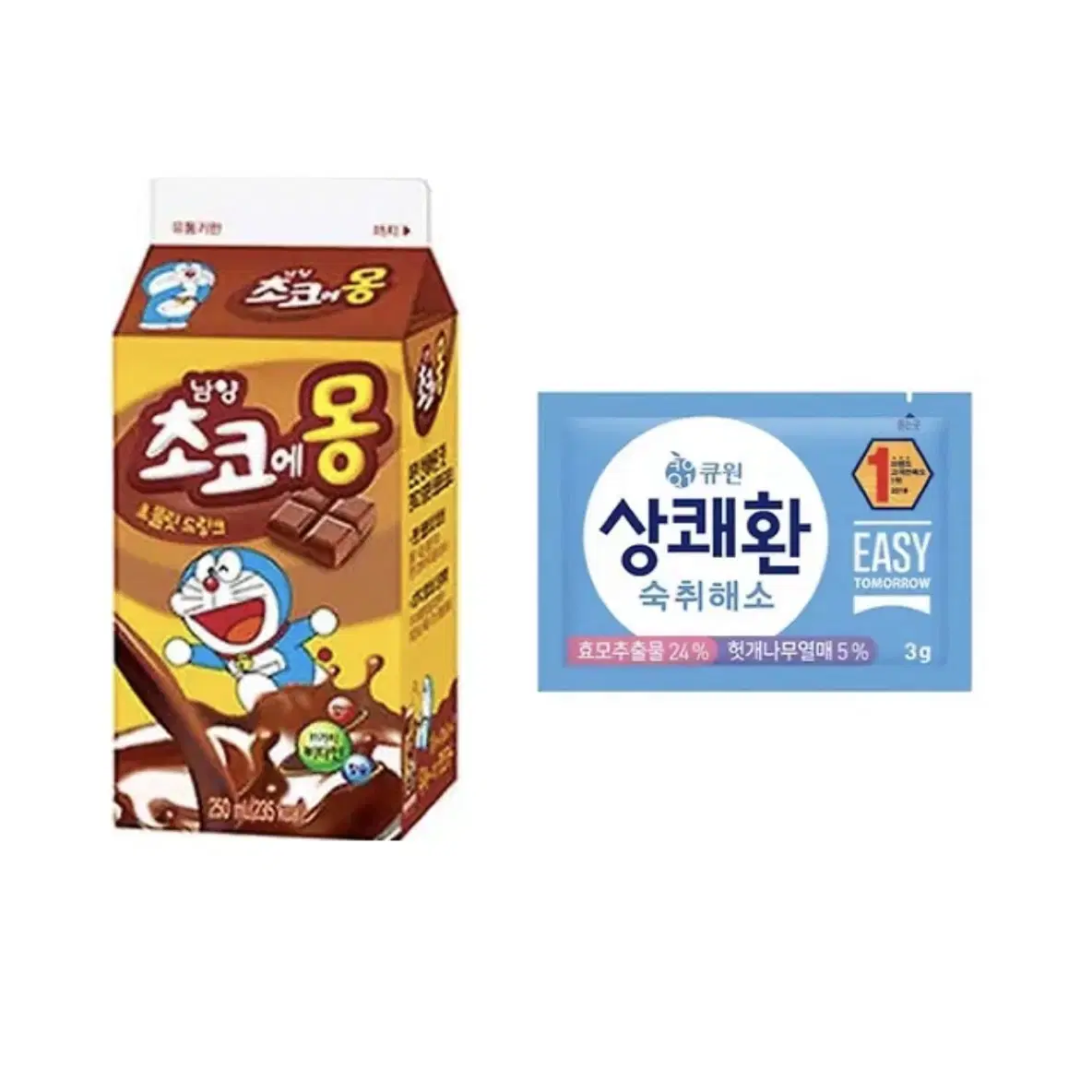 남양)초코에몽250ml + 삼양사)상쾌환