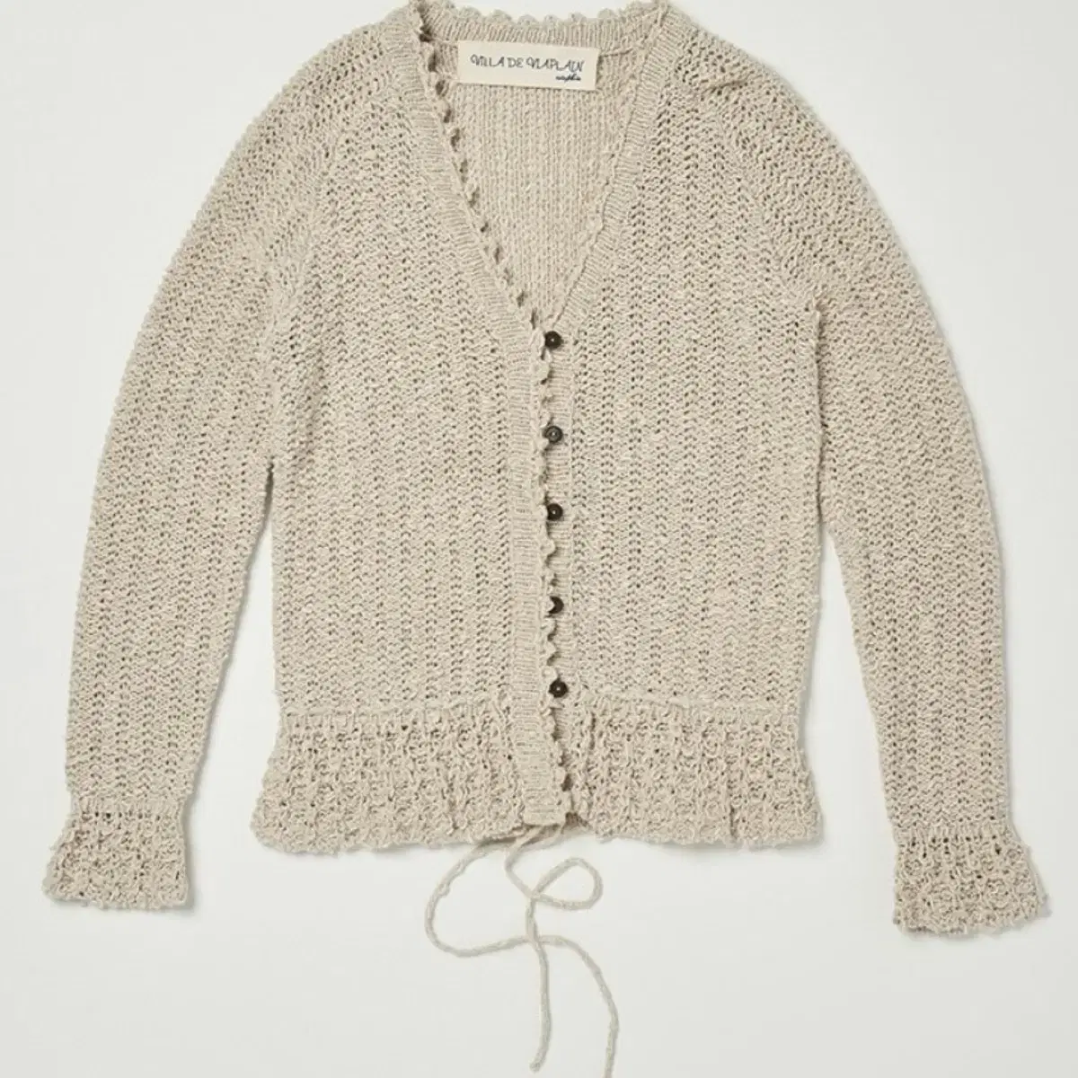 비아플레인 VIA ALLEN KNIT CARDIGAN (BEIGE)