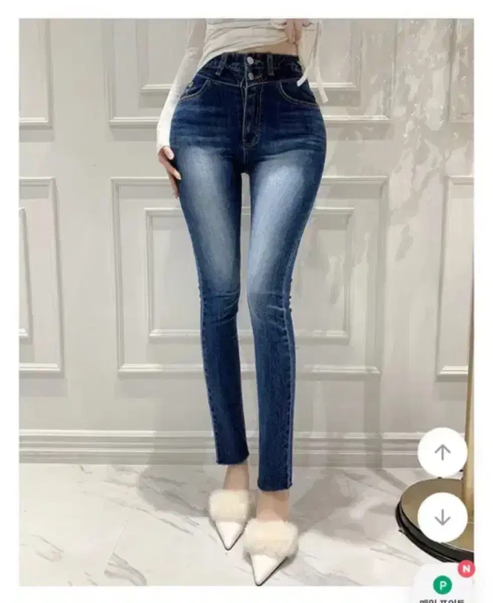 Yoo Yoo Mi Pelvic Pong Golgus Washed Bodycon Denim Skinny