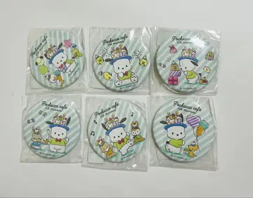 산리오 포차코 35주년 기념 카페 캔배지 하피단부이 캔배치 하라주쿠