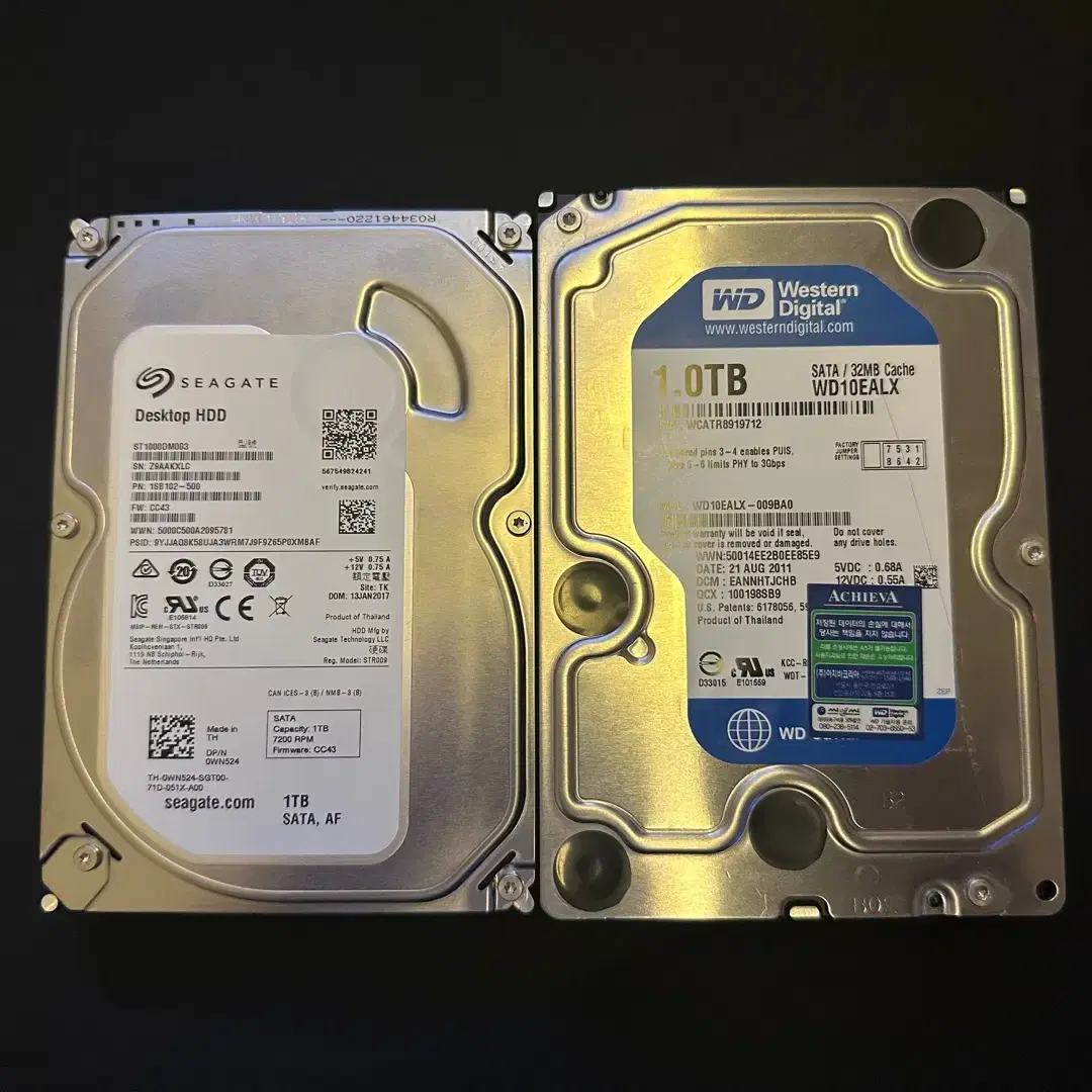 도시바/시게이트/웬디 1TB 7200RPM HDD 판매