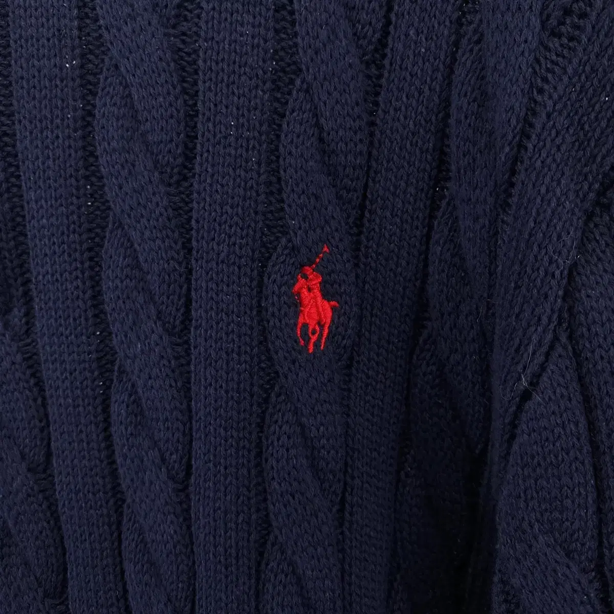 빈티지 POLO RALPH LAUREN 하프집업 코튼 케이블 니트