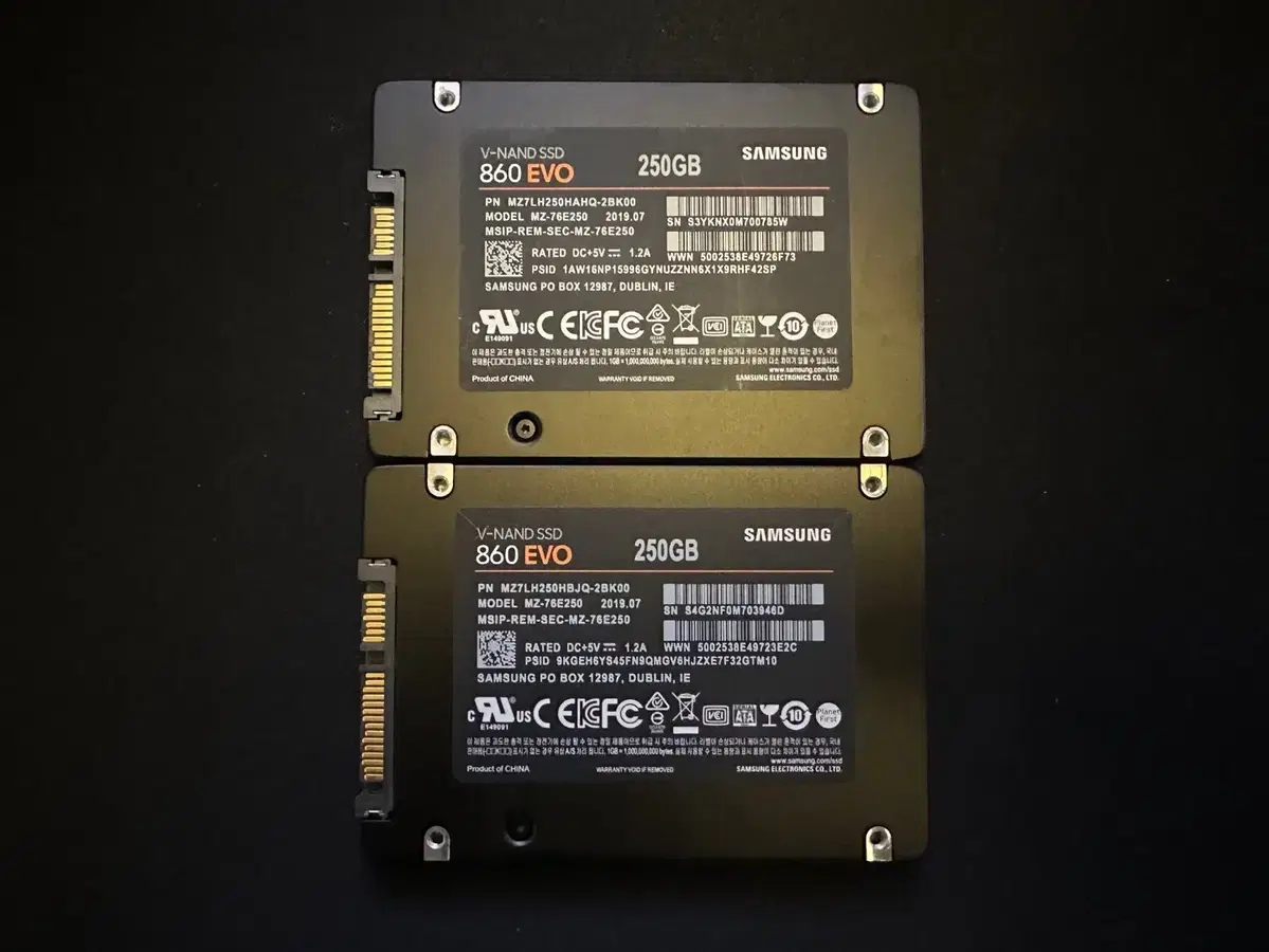 삼성전자 860 EVO (250GB) 2개 일괄 판매