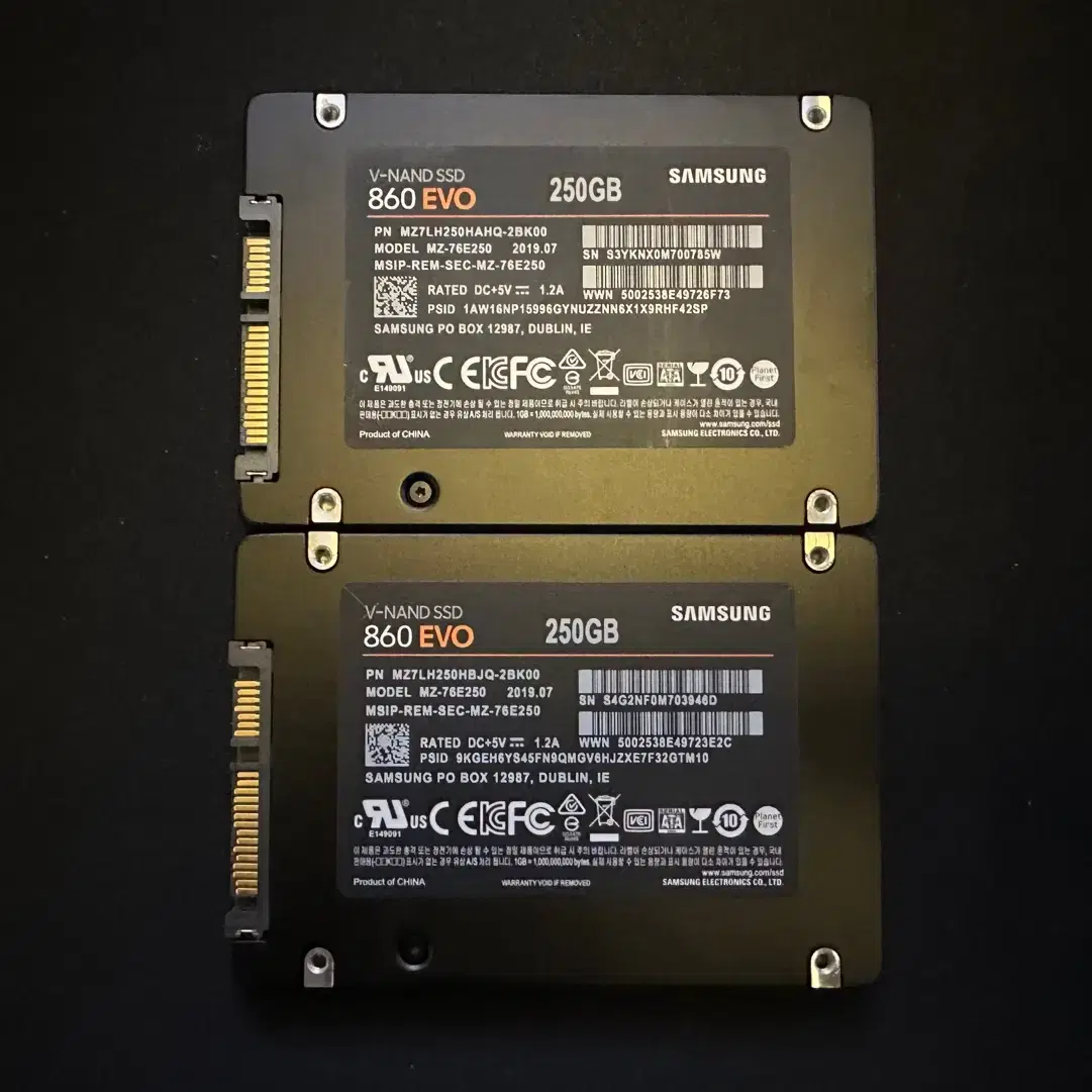 삼성전자 860 EVO (250GB) 2개 일괄 판매