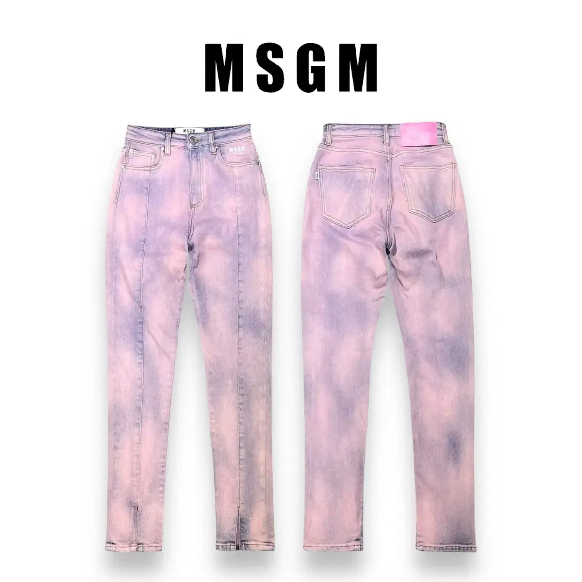 MSGM (새상품) 핑크 워싱 데님팬츠