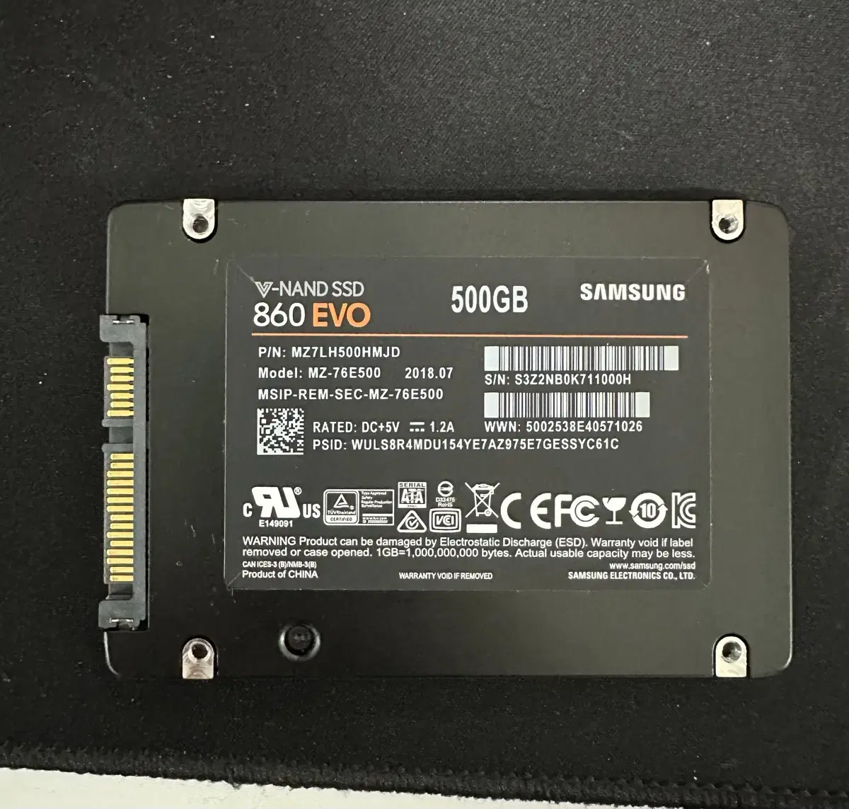 삼성 SSD 860evo 500GB 34000원 택포