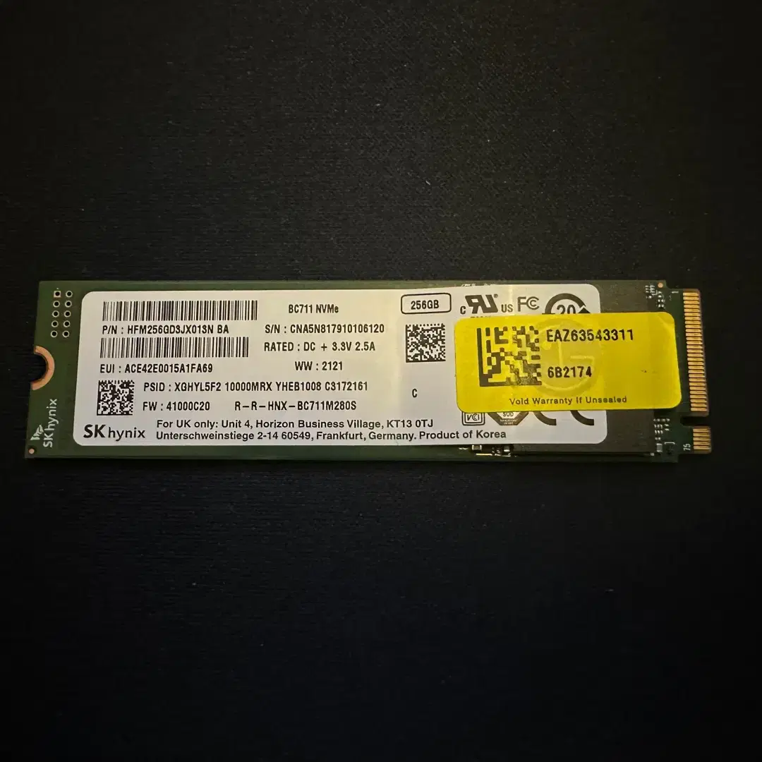 SK하이닉스 BC711 M.2 NVMe (256GB)