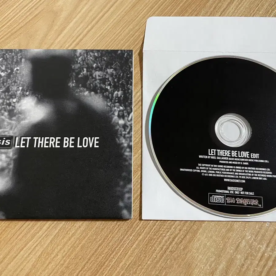 오아시스 Let There Be Love 영국 프로모 싱글 CD