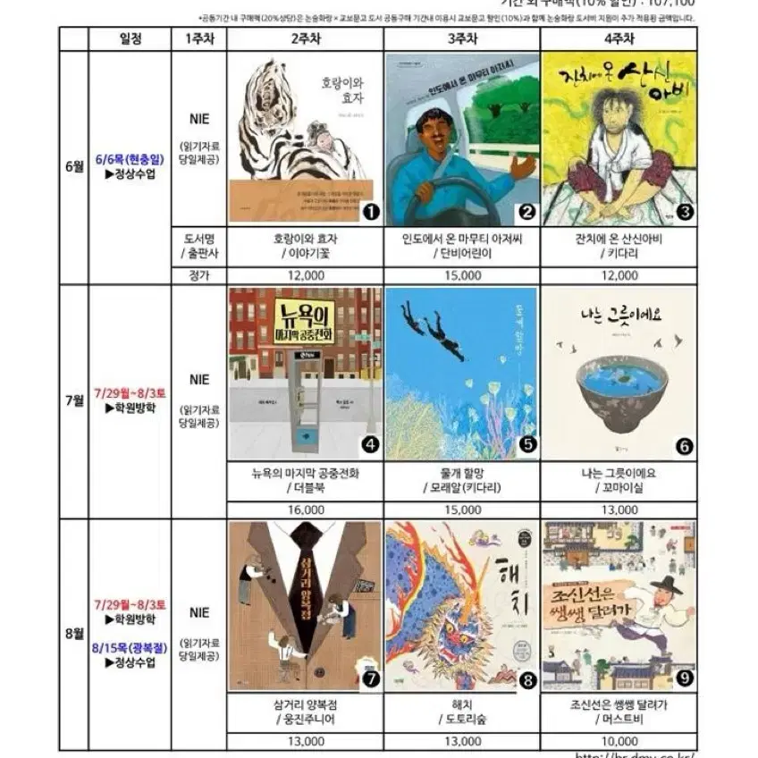 논술화랑 초1 가치 시즌3 9권 전권