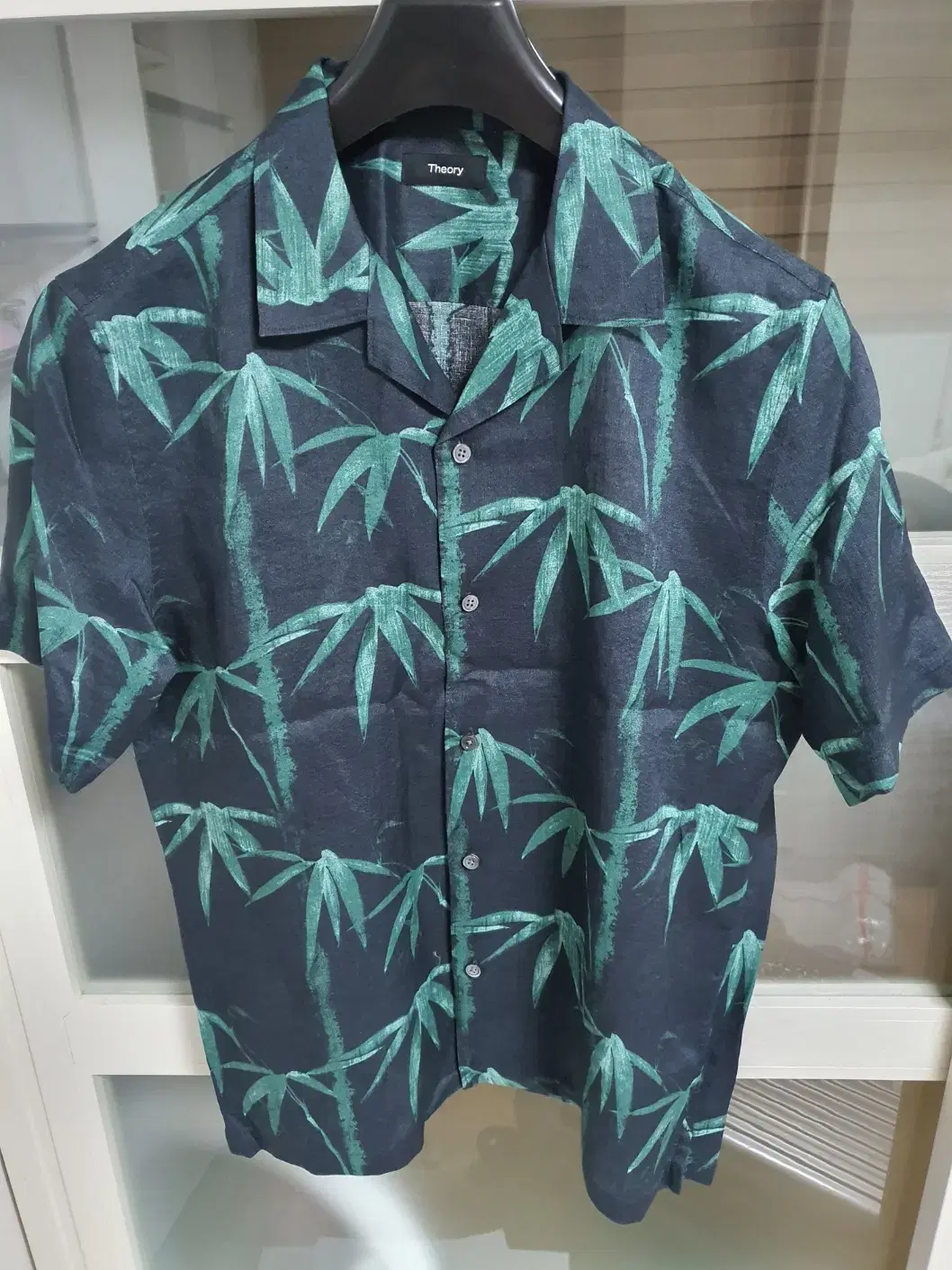 (NEW) Terry IRVING Bamboo Linen Shirt with Bamboo Flower