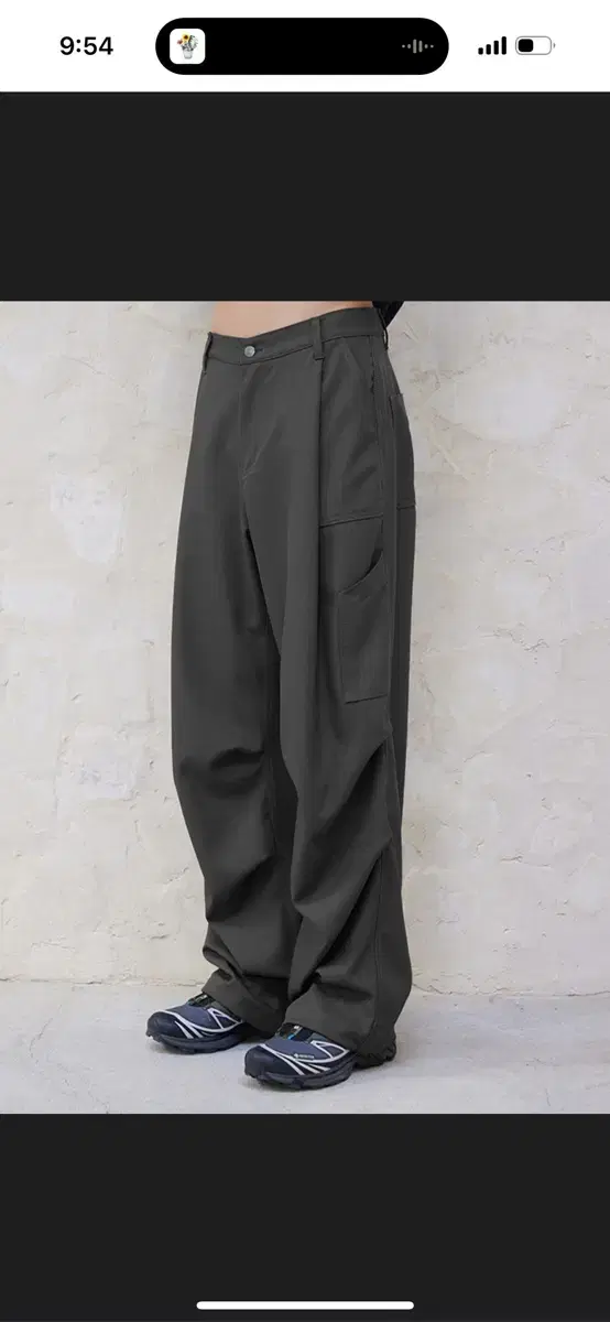 비긴202 One Tuck Wide Baker Pants [Olive]