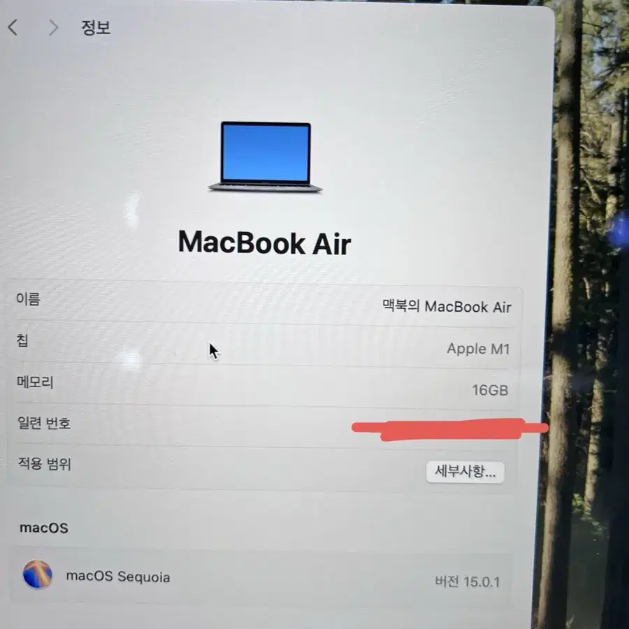 맥북 에어 m1 13인치 256기가 ram16