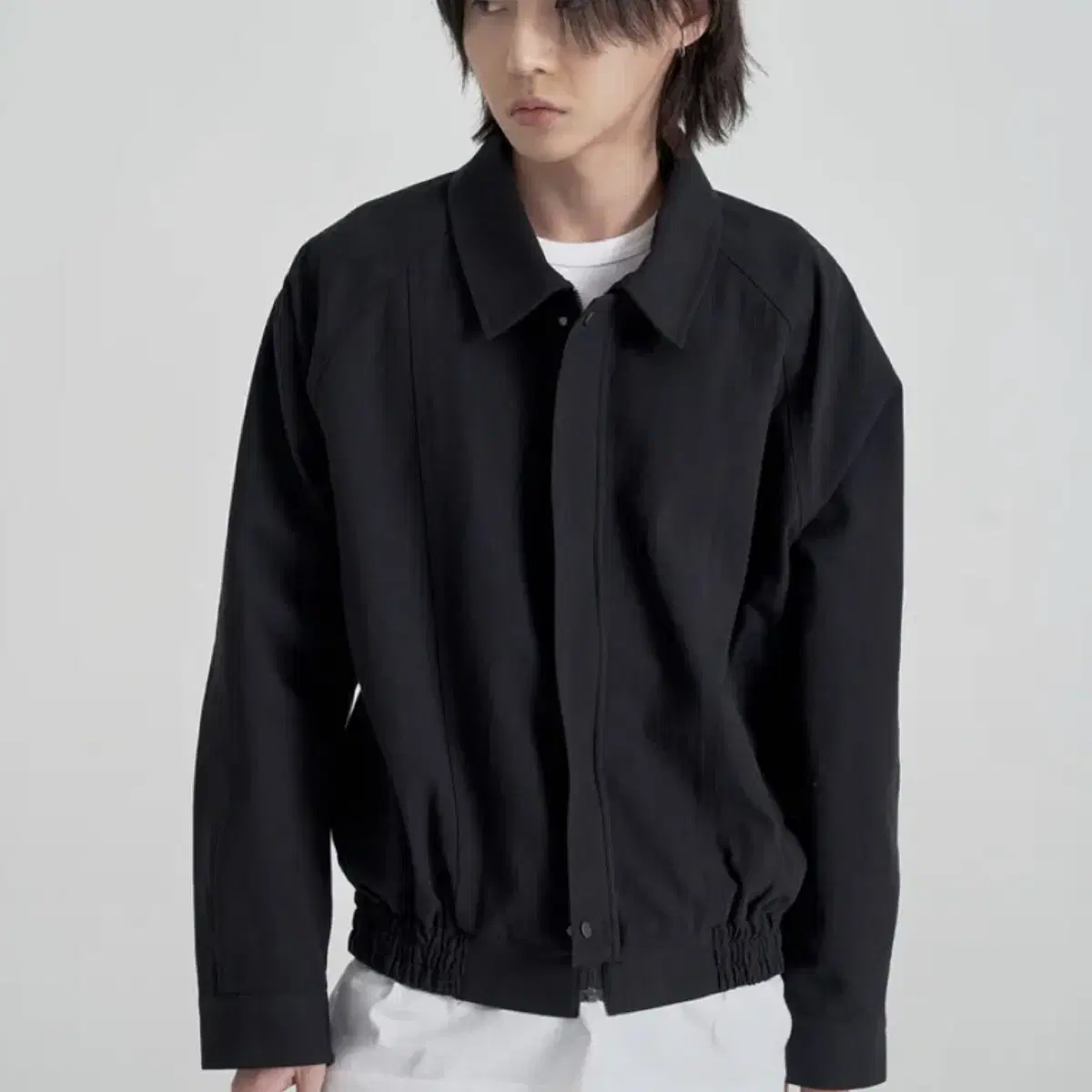 이넥시스 블루종 Placket Bomber Jacket (Black)