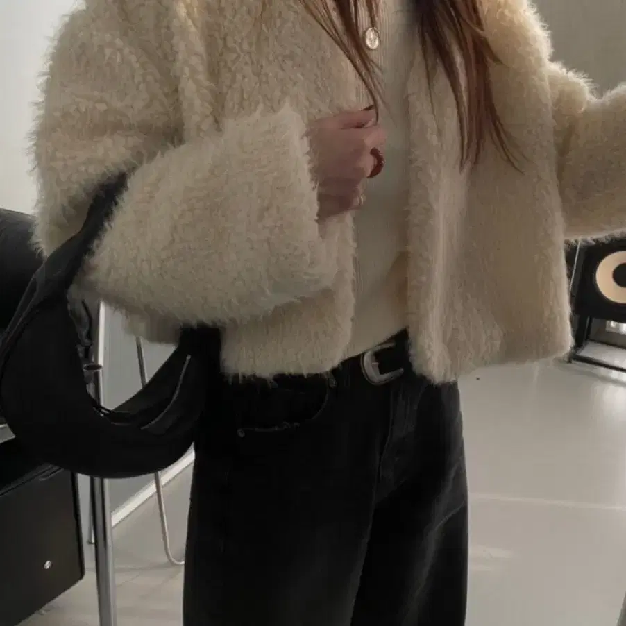 Flower egg fur jacket 플라워 에그 퍼 자켓