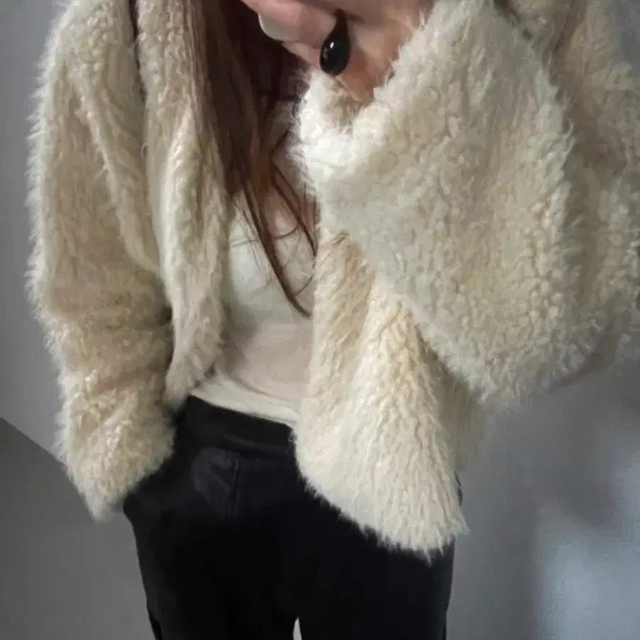 Flower egg fur jacket 플라워 에그 퍼 자켓