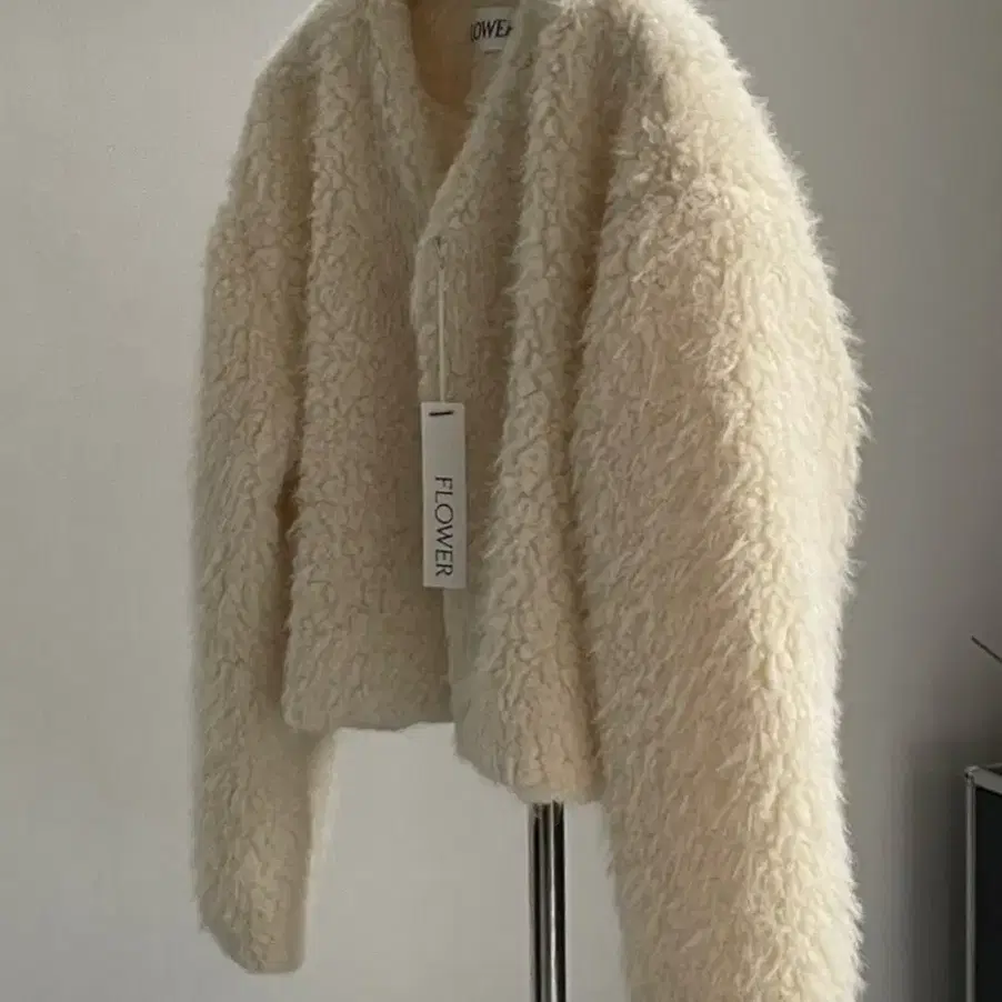 Flower egg fur jacket 플라워 에그 퍼 자켓