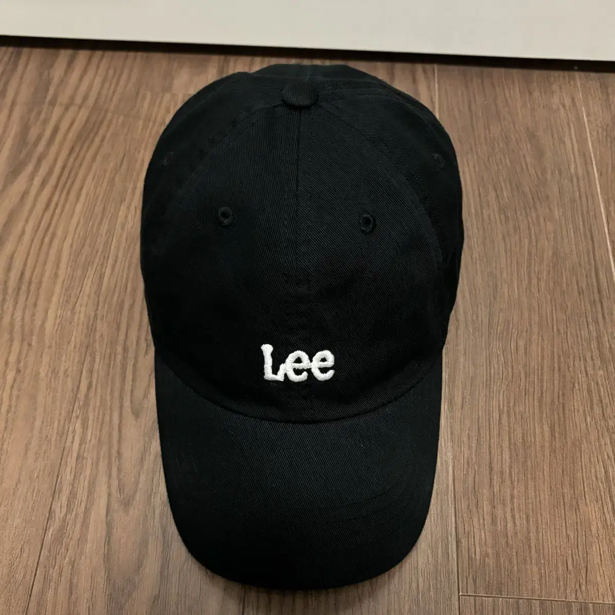 Lee 리 스몰 로고 코튼 볼캡 모자 블랙