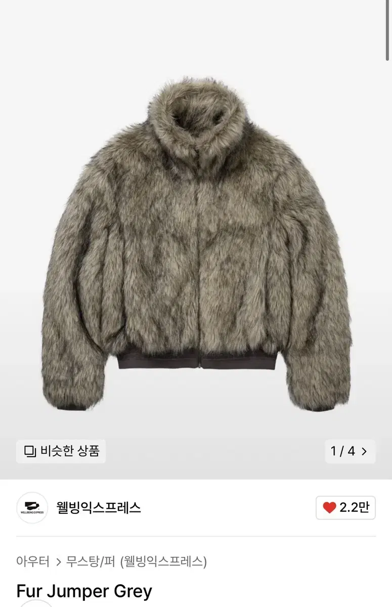 웰빙 익스프레스 Fur Jumper Grey (s사이즈)