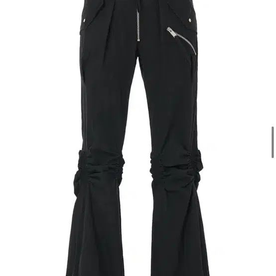 나체 exposure zip detail pants black