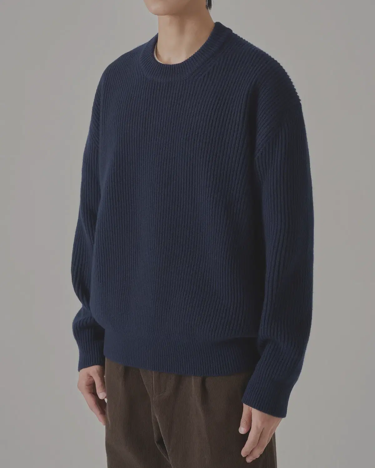 인더로우 니트 MARTIN WOOL KNIT CREWNECK 다크네이비