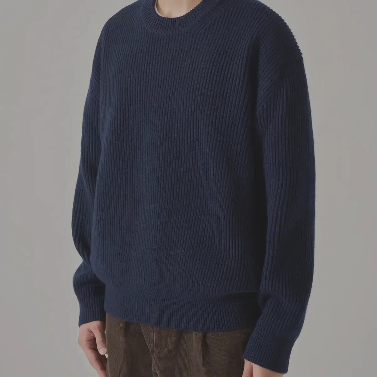 인더로우 니트 MARTIN WOOL KNIT CREWNECK 다크네이비