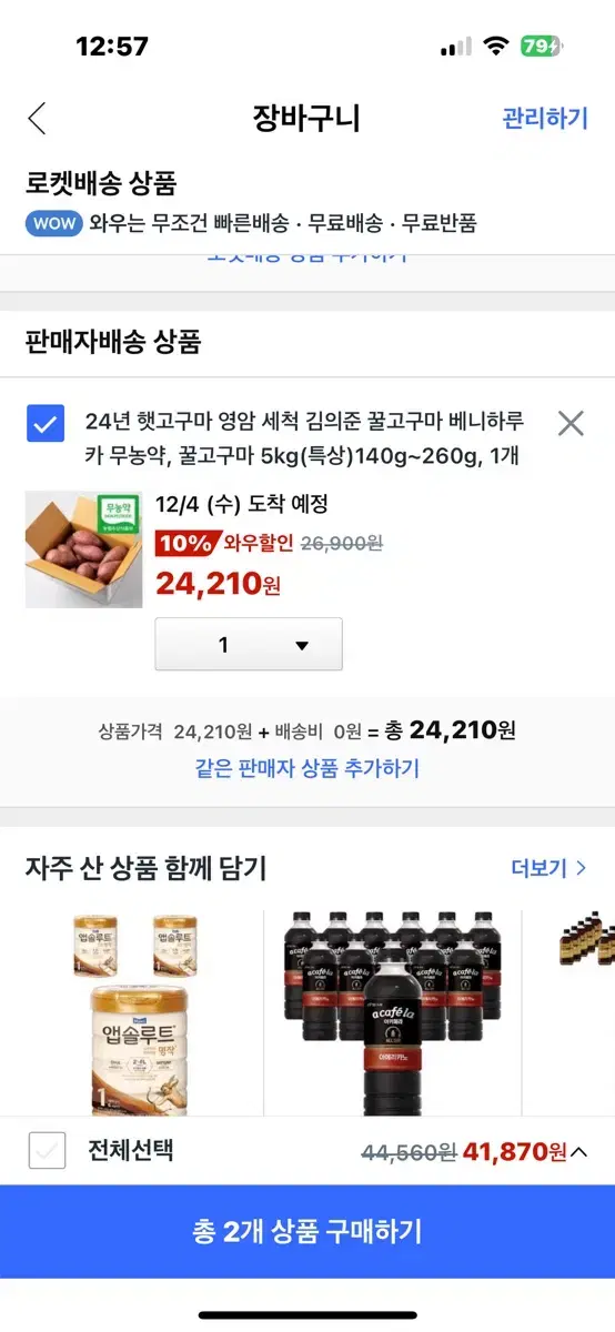 쿠팡 ㅋㅍ 41870원사윰