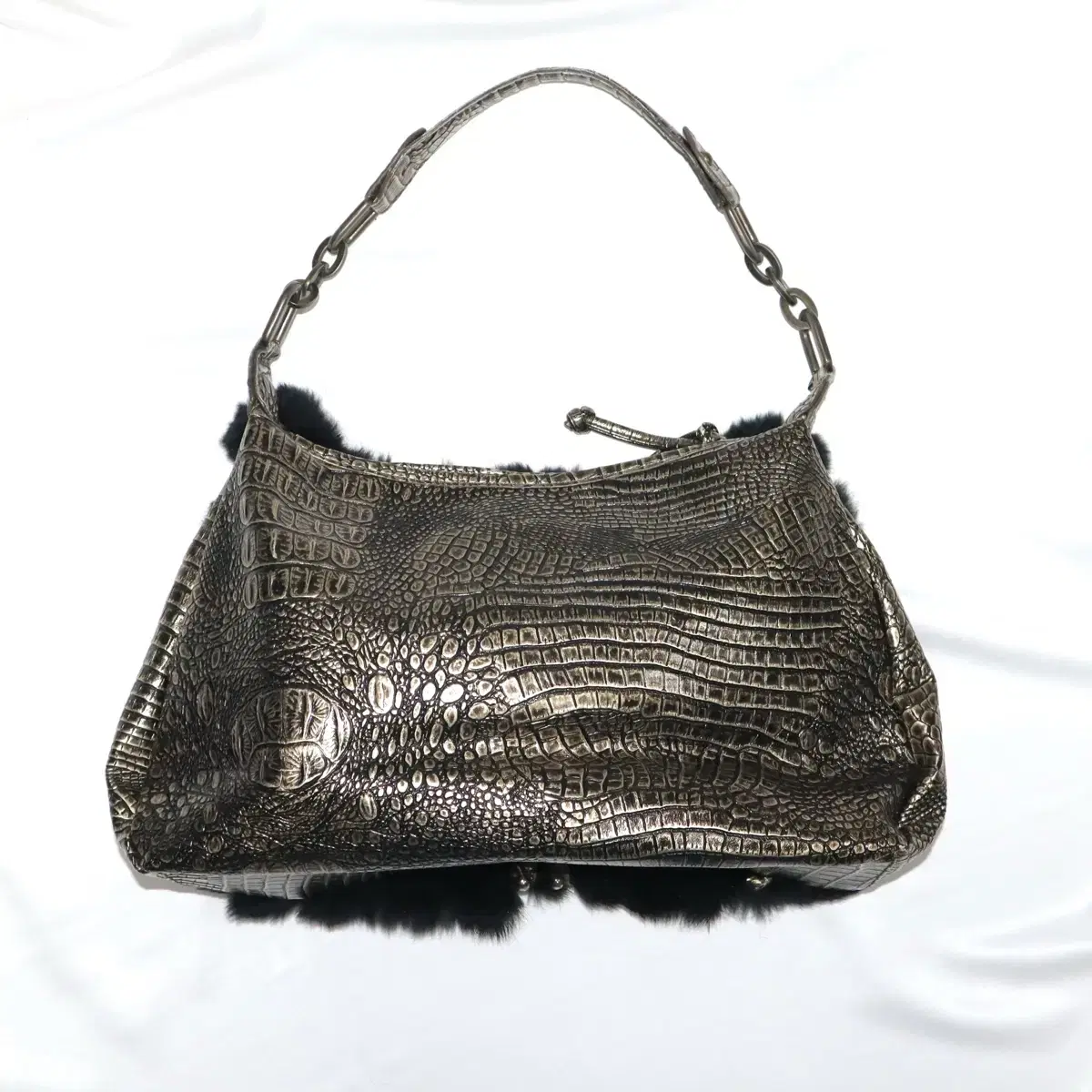 Vintage fairy stud fur bag