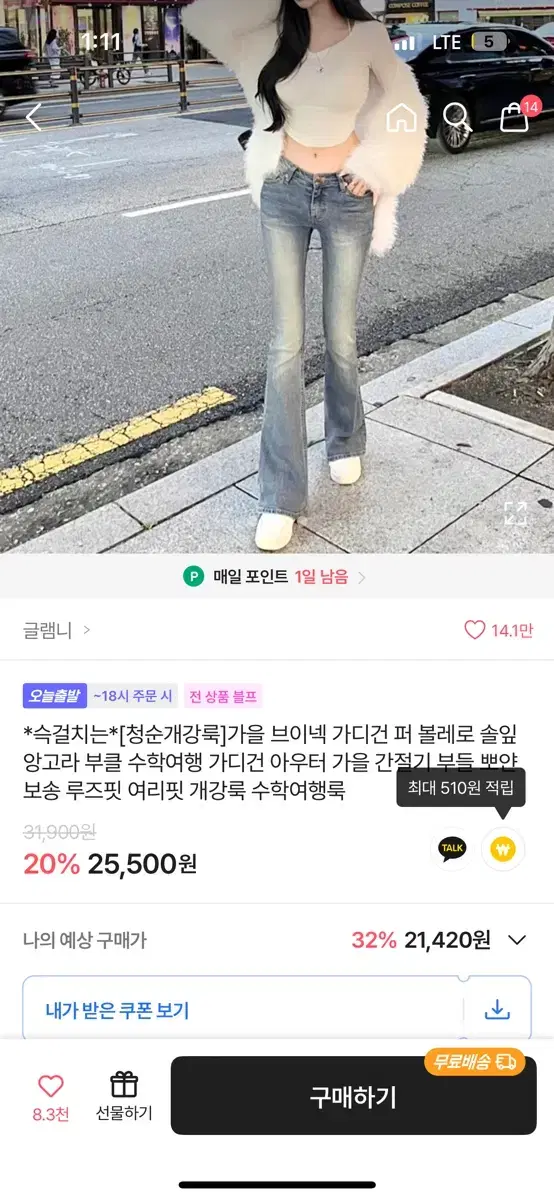 앙고라 가디건