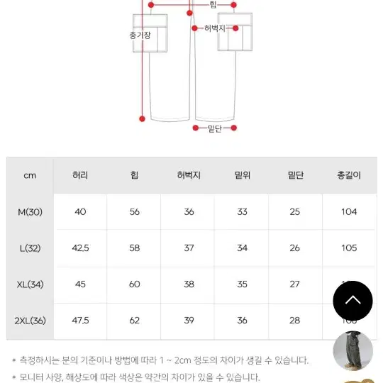 1+1피그먼트 카고 팬츠 2개 카키 브라운