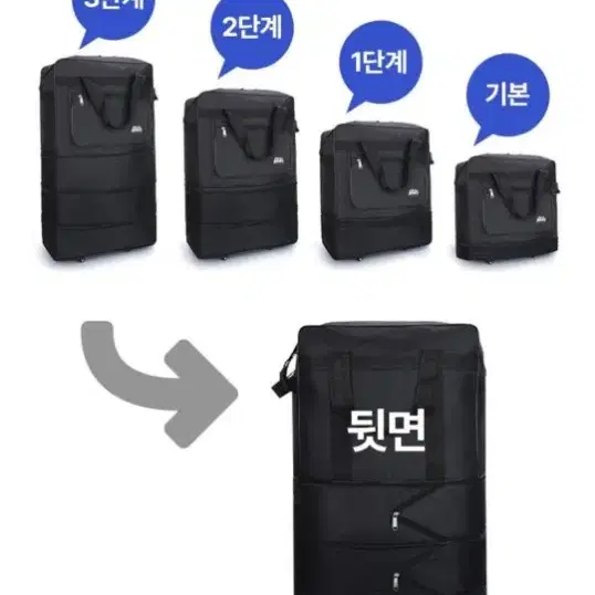 3단 확장형 대형 이민 캠핑 사입 가방 이불가방 접이식