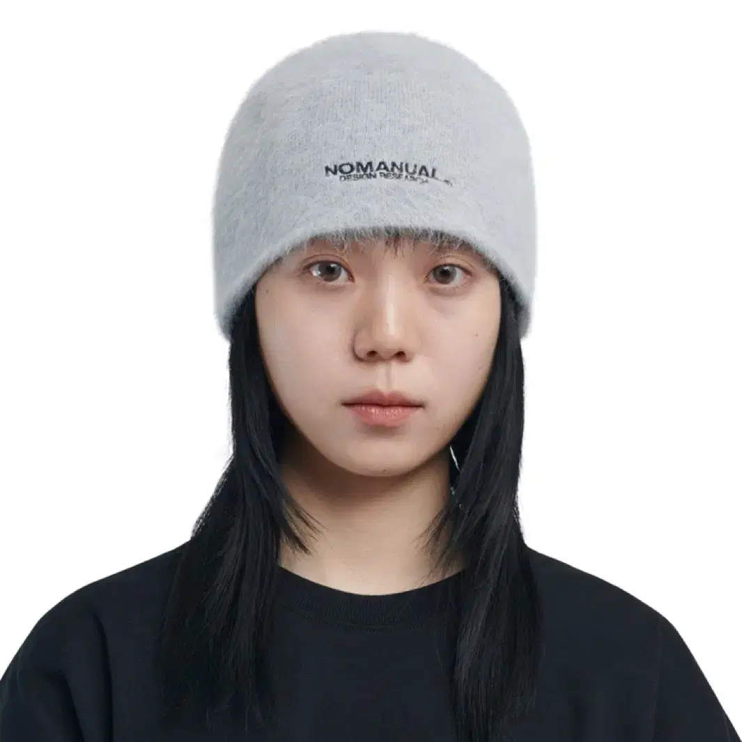 노메뉴얼 NM HAIRY BEANIE - LIGHT GRAY