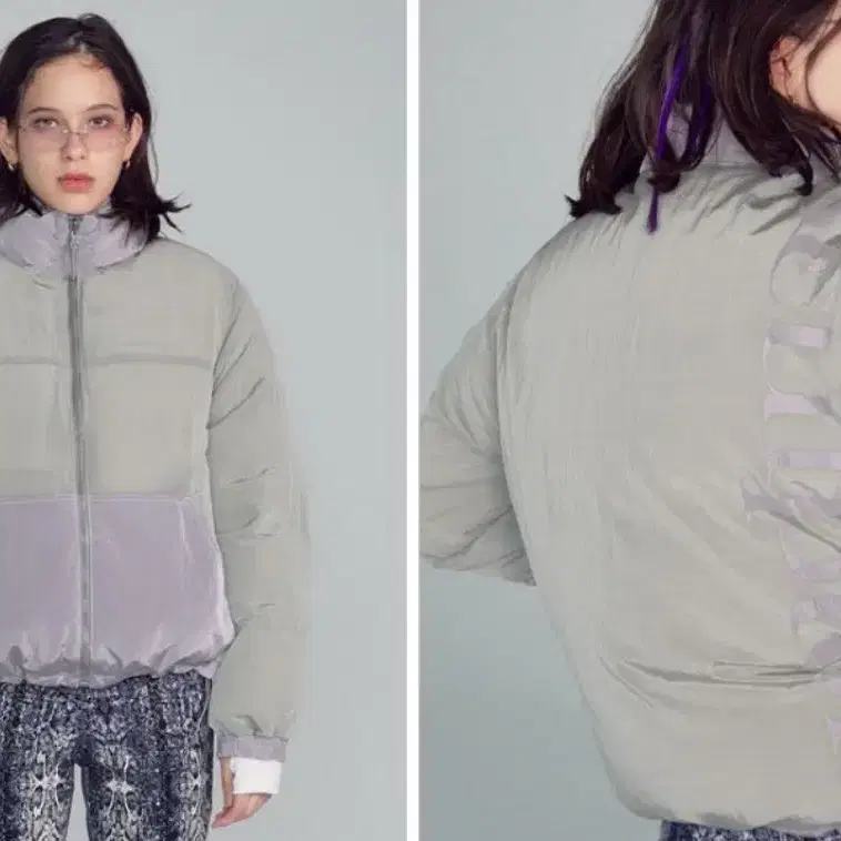 스컬프터 SHORT REVERSIBLE PUFFER DOWN [MAUVE