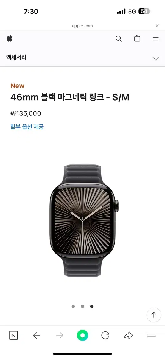 애플워치 10 티타늄 슬레이트 46mm 밀레니즈루프 외 1종 애케플