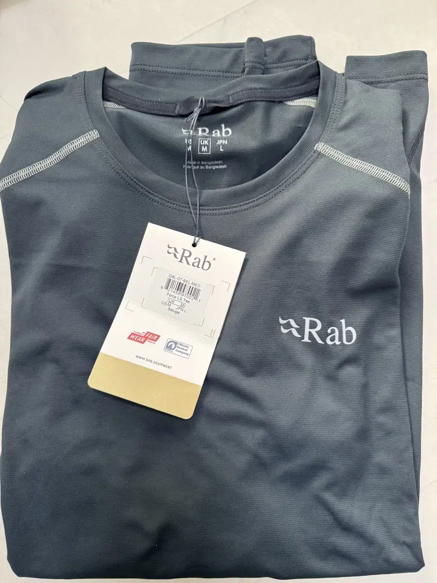 RAB 포스 LS 긴팔 티셔츠