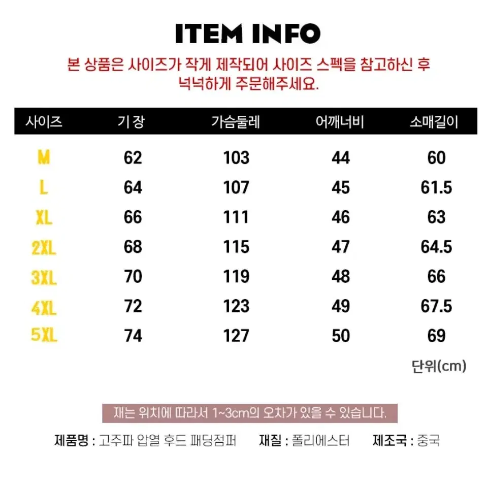 고주파 압열 방한 후드패딩 점퍼 자켓 출퇴근 빅사이즈 남여공용 작