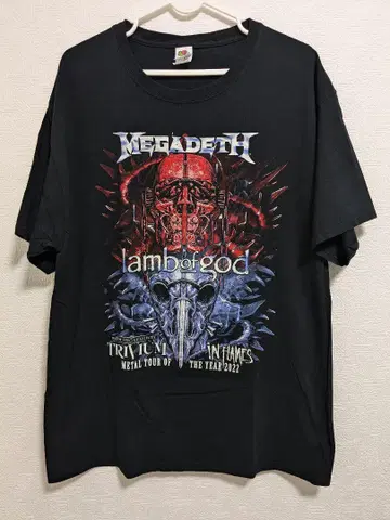 Megadeth Lamb of God 메탈 밴딩 티셔츠