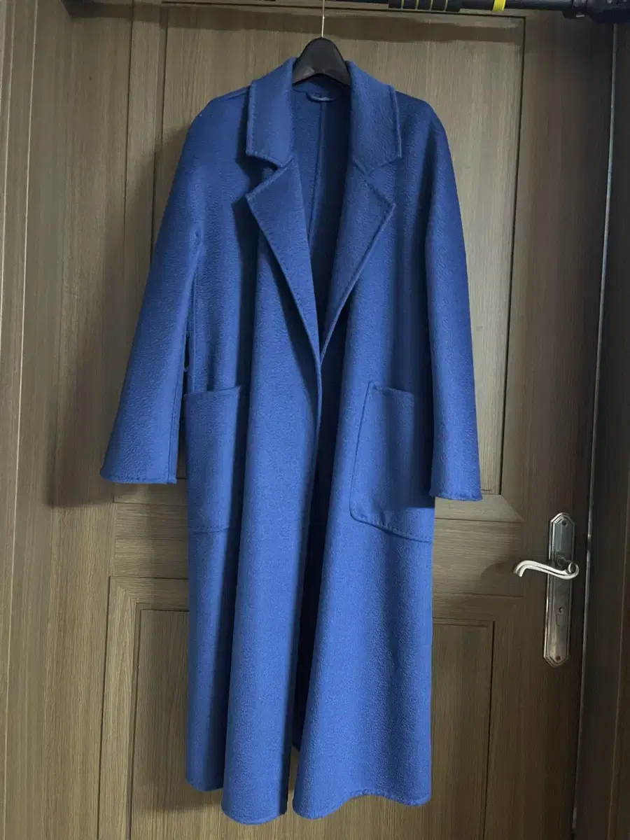 Deep blue Max Jibbling cashmere coat