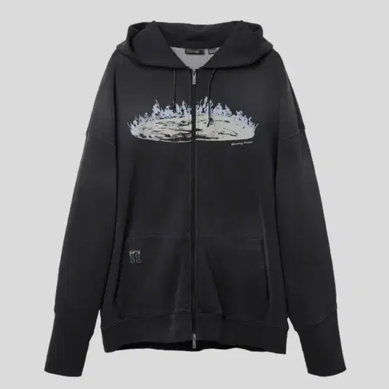 오프닝프로젝트 Black Burning Earth Zip Hoodie