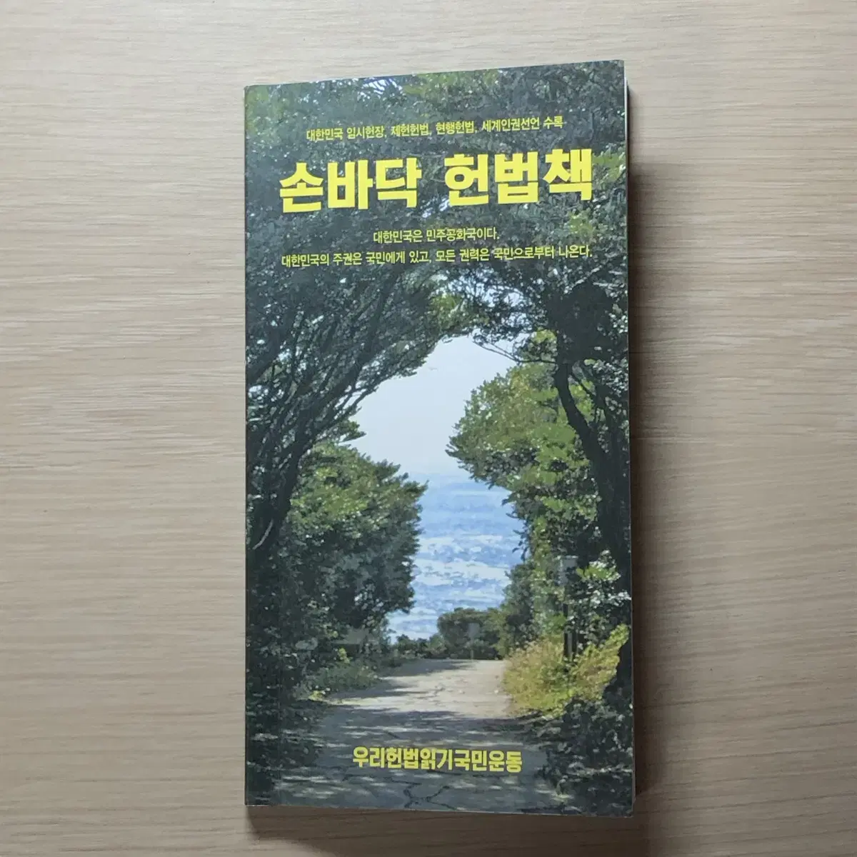 손바닥 헌법책 판매