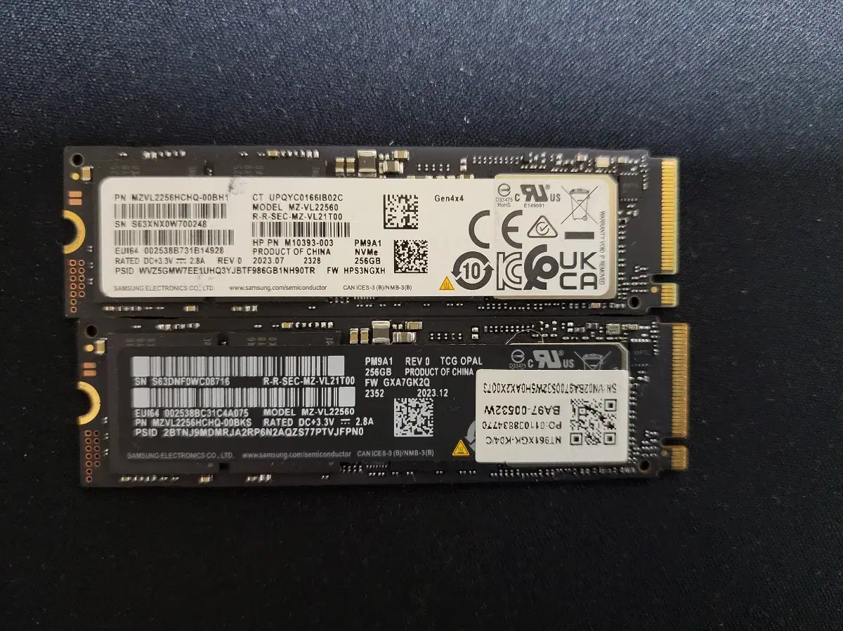 컴퓨터 저장장치 삼성 NVME SSD PM9A1 256GB